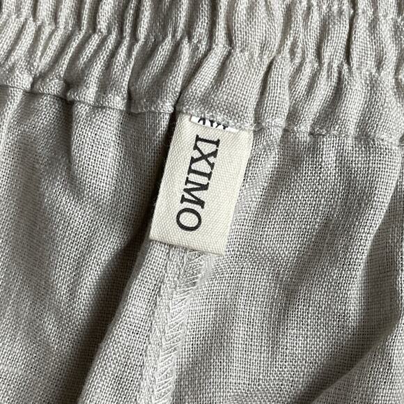 IXIMO Linen Elastic Waist Pants Lagenlook Coastal Baggy Boho Size 2XL - Picture 4 of 6
